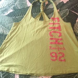 ABERCROMBIE & FITCH TANK TOP GREEN SZ S